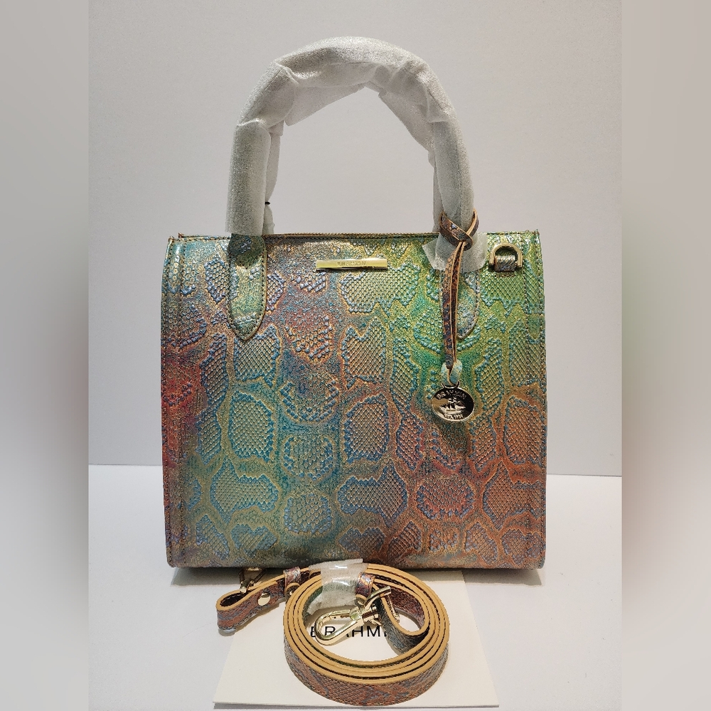 Brahmin Small Caroline Satchel Delight All Over NWT